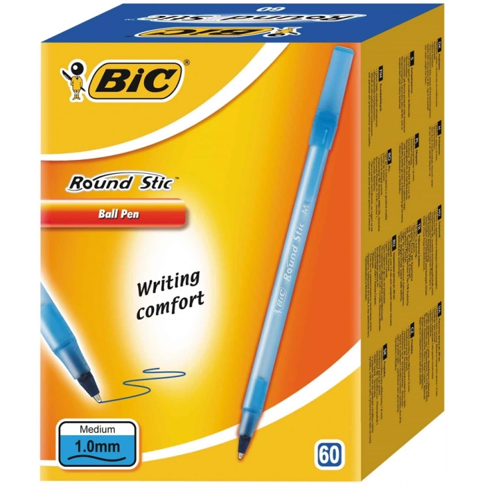 BIC TÜKENMEZ KALEM ROUND STIC MAVİ 921403