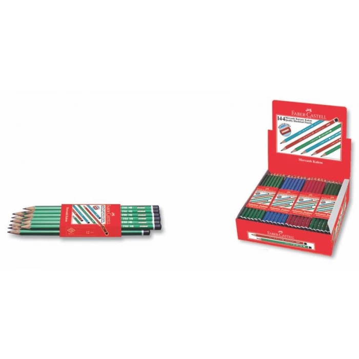 FABER KURŞUN KALEM MERCANLI KÖŞELİ