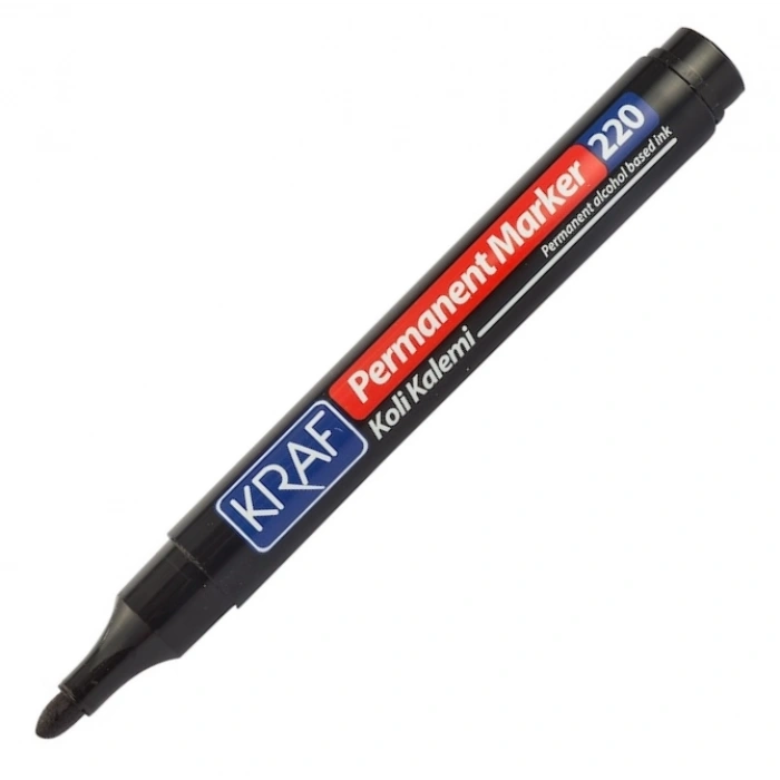KRAF PERMANENT MARKÖR YUVARLAK UC SİYAH