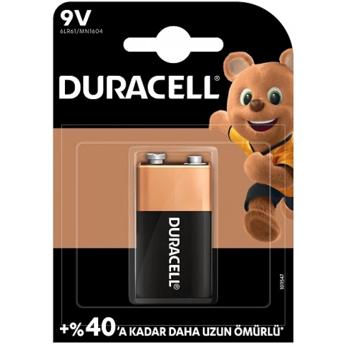 DURACELL PİL 9 VOLT TEKLİ