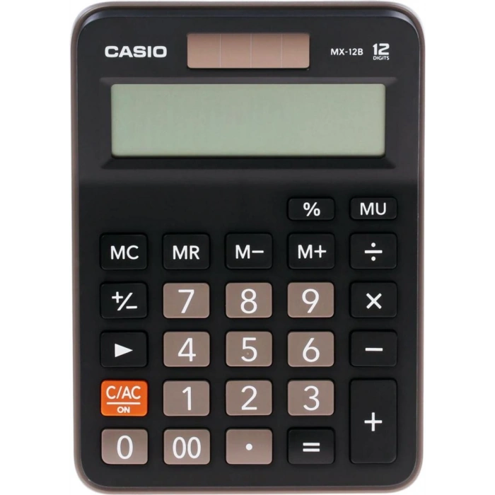 CASIO HESAP MAKİNESİ MASAÜSTÜ MX-12B-BK 12 HANE SİYAH