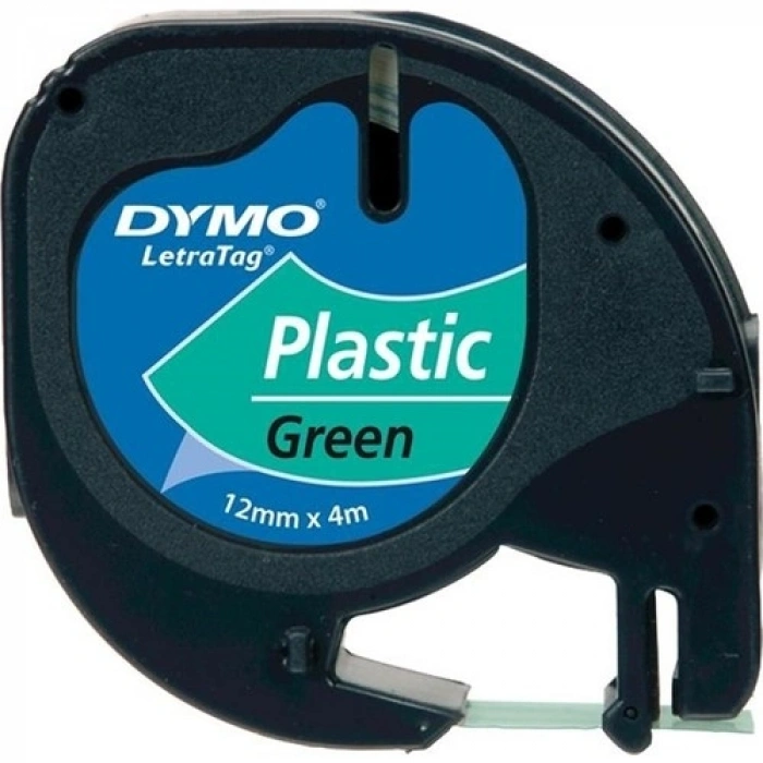 DYMO ŞERİT LETRATAG PLASTİK 12MM x 4MT YEŞİL