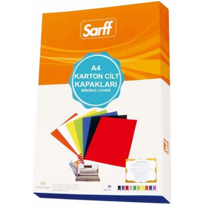 SARFF CİLT KAPAĞI A3 160M PVC BEYAZ 100 LÜ