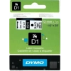 DYMO ŞERİT D1 12MM x 7MT BEYAZ/SİYAH