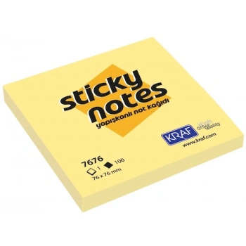 KRAF YAPIŞKANLI NOT KAĞIDI 76x76 SARI 7676