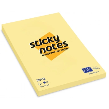 KRAF YAPIŞKANLI NOT KAĞIDI 100x152 SARI DÜZ
