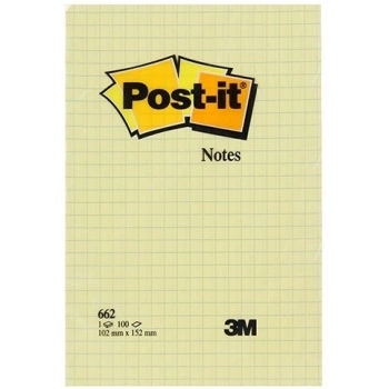 POST-IT YAPIŞKANLI NOT KAĞIDI SARI 102x152 KARELİ 100 YP