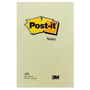 POST-IT YAPIŞKANLI NOT KAĞIDI SARI 102x152 DÜZ 100 YP