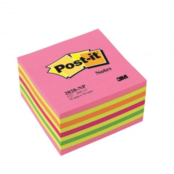POST-IT YAPIŞKANLI NOT KAĞIDI KÜP 76x76 450 YP GÖKKUŞAĞI PEMBE