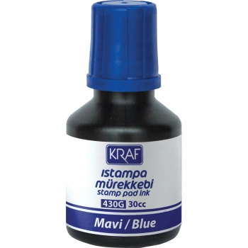 KRAF ISTAMPA MÜREKKEBİ 30cc MAVİ