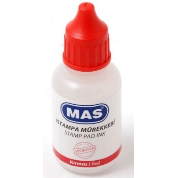MAS ISTAMPA MÜREKKEBİ 20 ML KIRMIZI