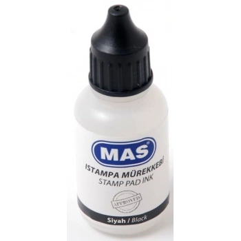 MAS ISTAMPA MÜREKKEBİ 20 ML SİYAH