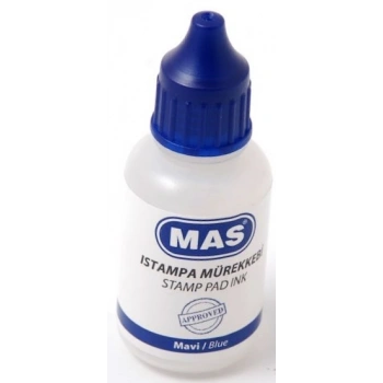 MAS ISTAMPA MÜREKKEBİ 20 ML MAVİ