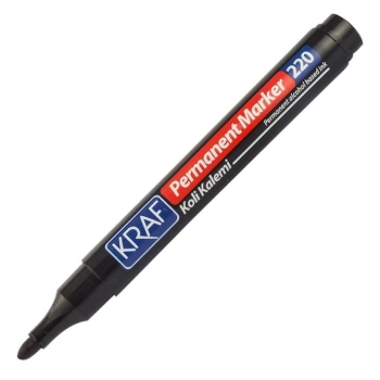 KRAF PERMANENT MARKÖR YUVARLAK UC SİYAH