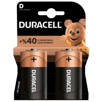 DURACELL PİL 2 Lİ D BÜYÜK BOY LR-20