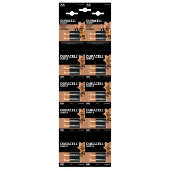 DURACELL PİL 20 Lİ AA KALEM KARTELA (2x10)