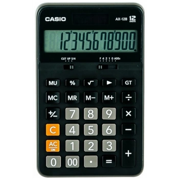 CASIO HESAP MAKİNESİ MASAÜSTÜ AX-12B 12 HANE