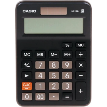 CASIO HESAP MAKİNESİ MASAÜSTÜ MX-12B-BK 12 HANE SİYAH
