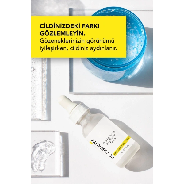 Gözenek Siyah Nokta Ve Sivilce Oluşumunu Gidermeye Yardımcı Serum Niacinamide 5%+ Zinc Pca 1%