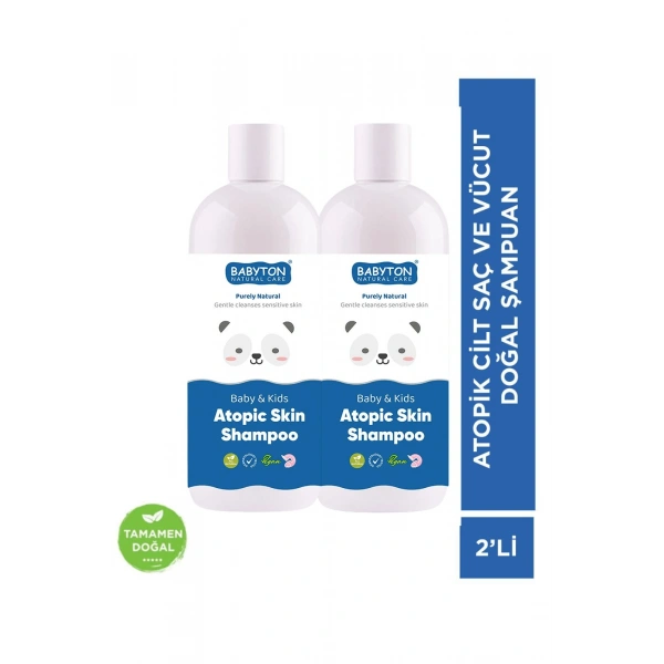 SET Atopik Ciltler İçin Saç ve Vücut Doğal Şampuanı 2li Set