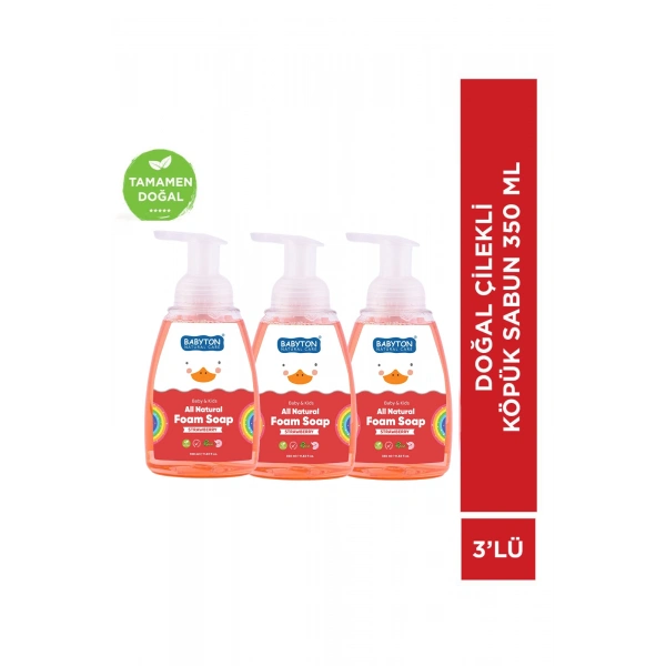 SET Çilekli Köpük Sabun 3lü Set 350 ml