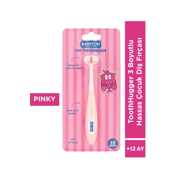 Toothhugger 3 Boyutlu Hassas Çocuk Diş Fırçası Pinky
