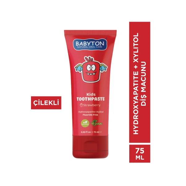 Doğal Çilekli Hydroxyapatite Florürsüz Diş Macunu 75 ml