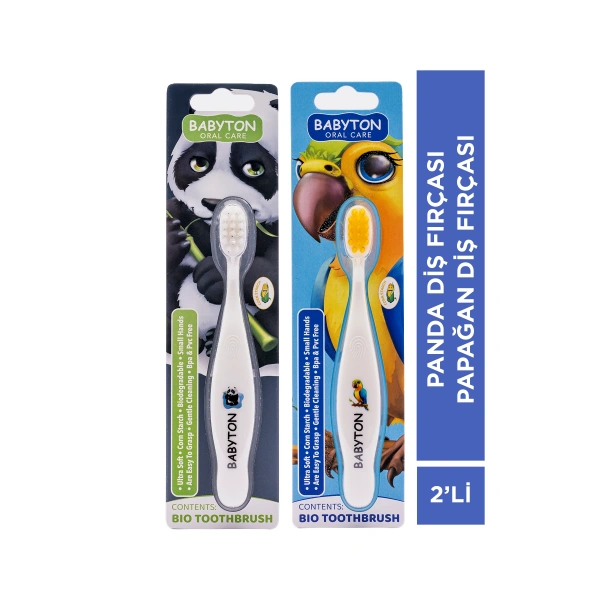 SET 2Lİ Panda - Papağan Diş Fırçası