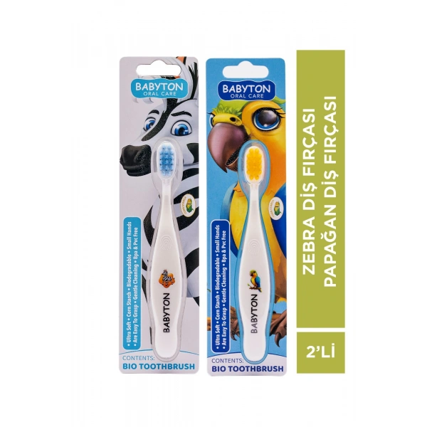 SET 2Lİ Zebra - Papağan Diş Fırçası