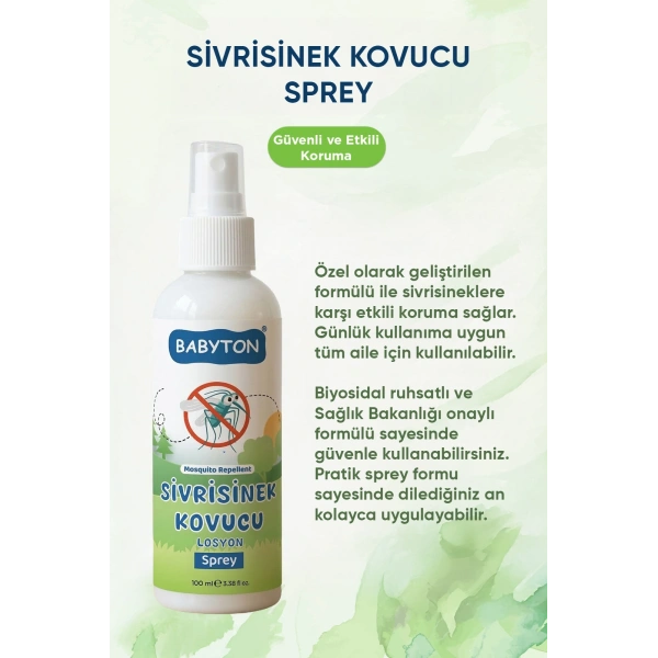 Sivrisinek Kovucu Sprey 100 ml+Daily Güneş Koruyucu Sprey 200 ml+After Sun 200ml+Hero Stick XL 15 gr 4lü Set