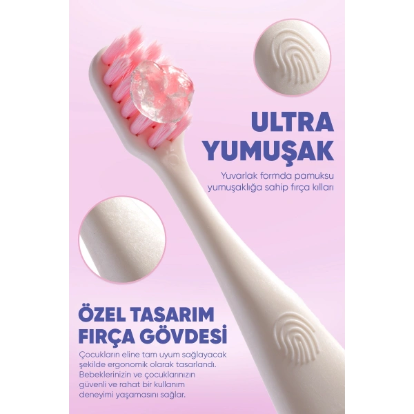 Doğal Çilek Hydroxyapatite + Xylitol Diş Macunu Florürsüz - Ekolojik Diş Fırçası Pinky