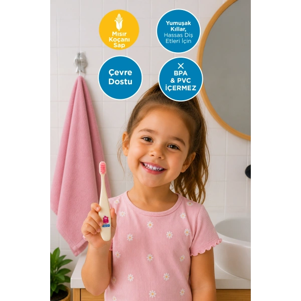 Ekolojik Diş Fırçası 2li Set Pinky