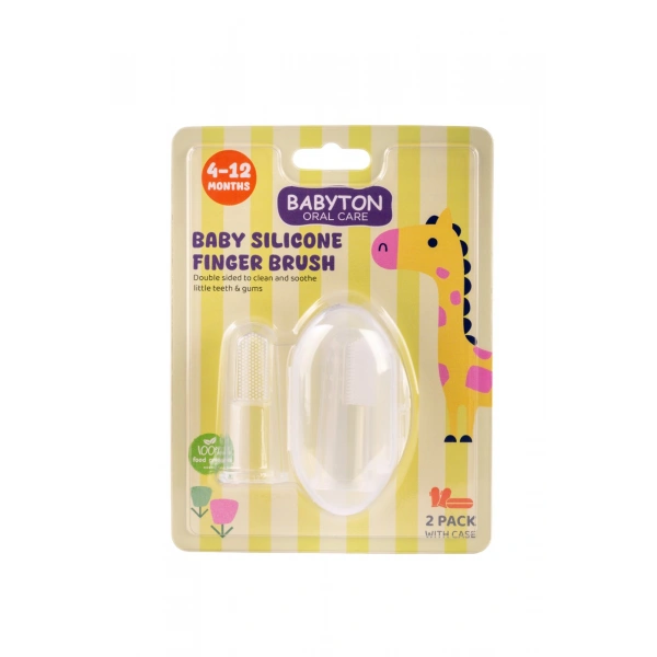 SET İkili Silikon Parmak Fırça - Doğal Diş Jeli