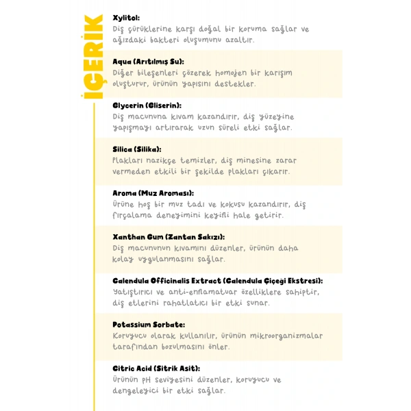 SET Muz Diş Macun 3lü Set 50 gr