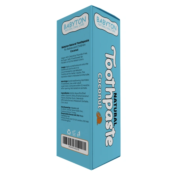Babyton Doğal Hindistan Cevizi Diş Macunu Florürsüz 50 gr