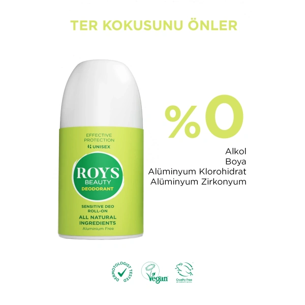 Roys Beauty Doğal Roll-on Unisex Hassas Koruma