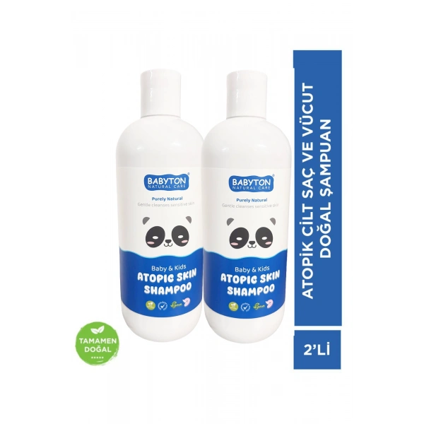 SET Atopik Ciltler İçin Saç ve Vücut Doğal Şampuanı 2li Set