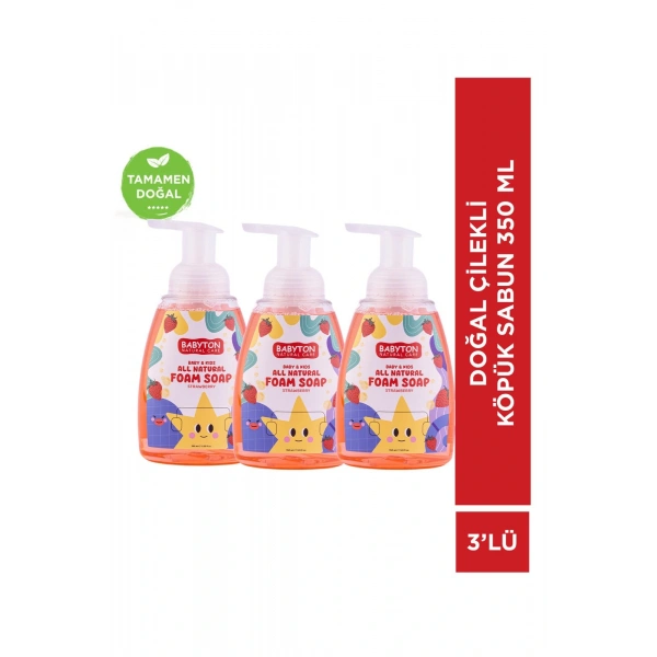 SET Çilekli Köpük Sabun 3lü Set 350 ml
