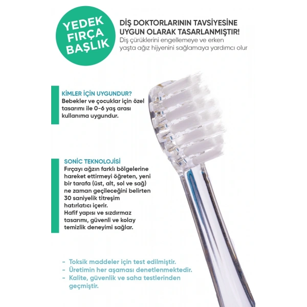 SET Sonik Pilli Diş Fırçası ve İkili Yedek Başlık