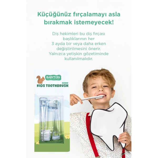 SET Sonik Pilli Diş Fırçası ve İkili Yedek Başlık