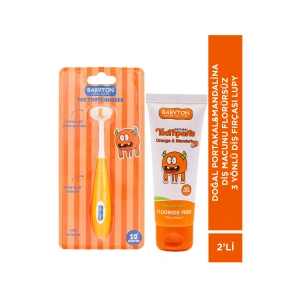 Doğal Portakal&Mandalina Diş Macunu Florürsüz-3 Yönlü Diş Fırçası Lupy 2li Set