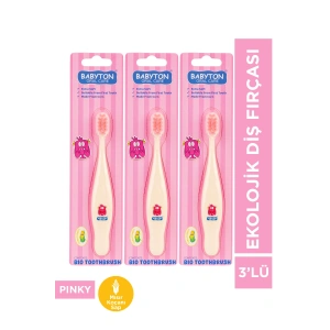 Ekolojik Diş Fırçası 3lü Set Pinky