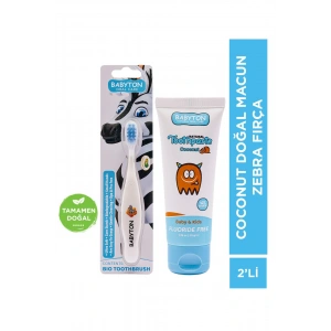 SET Hindistan Cevizi Diş Macun ve Zebra Diş Fırça