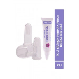 SET İkili Silikon Parmak Fırça - Doğal Diş Jeli