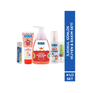 İlkokul 5li Set ( Hero 5 ml- 6 yaş macun 75 ml-çilek köpük-cold losyon-aromasız lip balm)