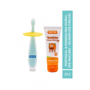 SET Portakal & Mandalina Diş Macunu - Silikon Diş Fırçası