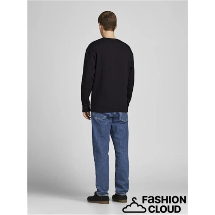 2 İplik Baskısız Bisiklet Yaka Erkek Sweatshirt