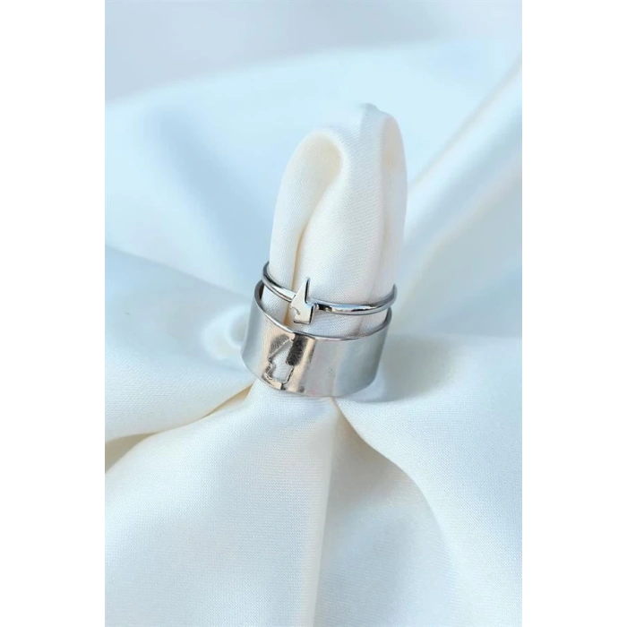 Ayarlamalı Şimşek Model Çift Yüzüğü