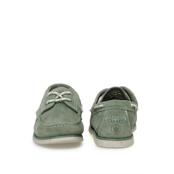 Hakiki Deri Günlük Kadın Ayakkabı Su Yeşili