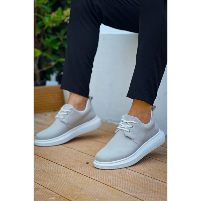 Kb-003 Kuback Gri Süet Bağcıklı  Günlük Erkek  Ayakkabı